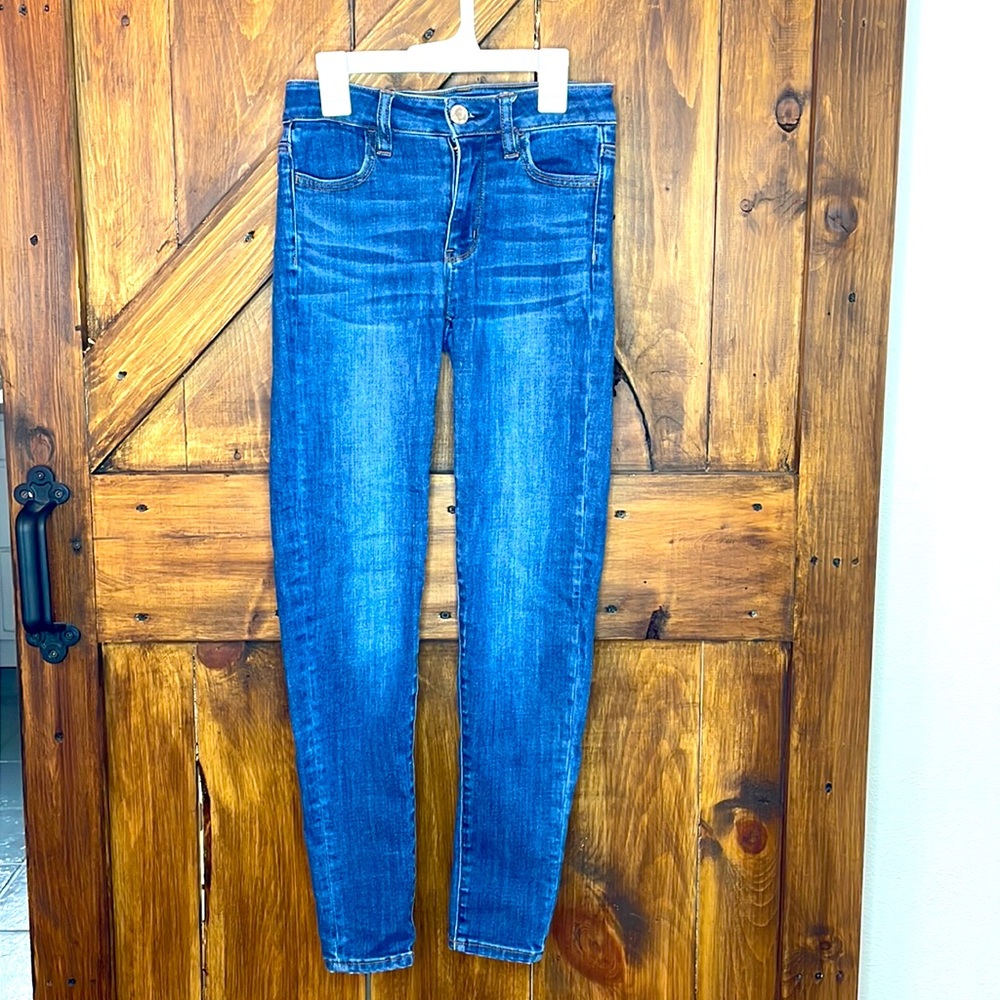 American Eagle Next Level Stretch Jeans Size 0 - Picture 1 of 4